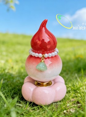 小马财财转转乐马年生肖摆件