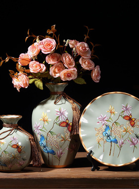 轻奢北欧陶瓷花瓶摆件客厅装饰