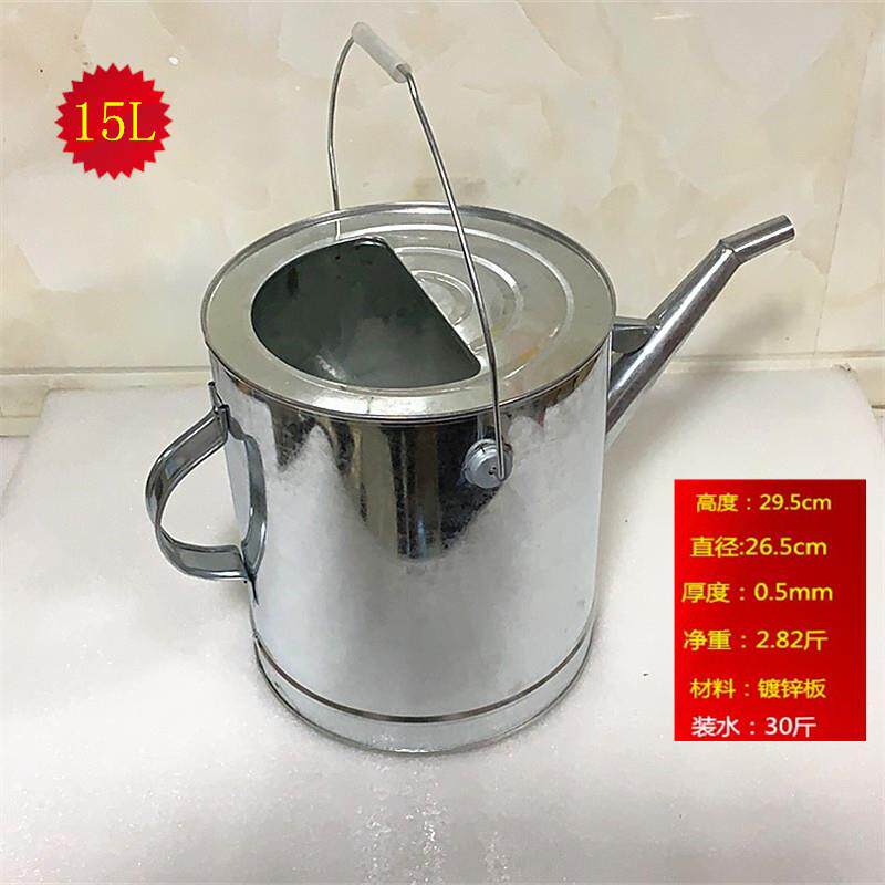 热卖纯手工制作5白铁皮加油桶长嘴油壶备用装油桶带盖