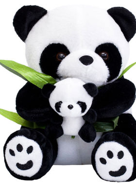 女娃娃可爱大的公仔抱抱熊柔软毛绒玩具公子仿真黑白国熊猫