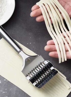 不锈钢切面器手动切面刀分割器多功能滚轮削面神器家用厨房小工具