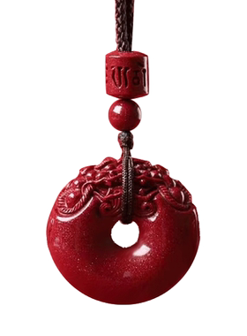 朱砂吊坠正品官方旗舰店男女款平安扣貔貅项链本命年招财驱邪挂件