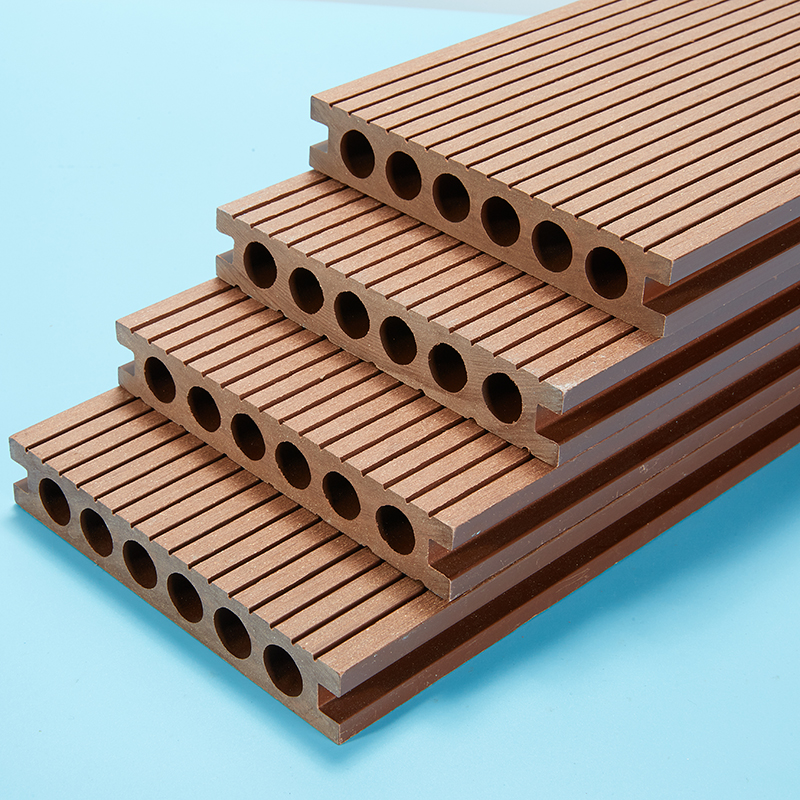 圆孔塑木地板户j外木塑室外阳台防腐木生态木庭院露台花园地板圆