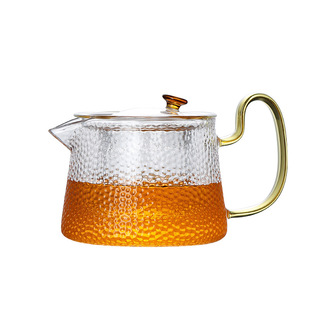 耐高温玻璃茶壶煮茶器泡茶壶锤纹加厚茶具家用单S壶过滤花茶壶小