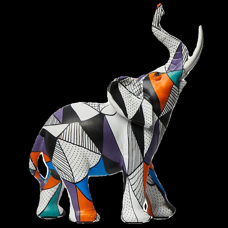 抽象艺术大象摆件高级感家居饰品客厅F玄关酒柜电视柜装饰轻奢摆