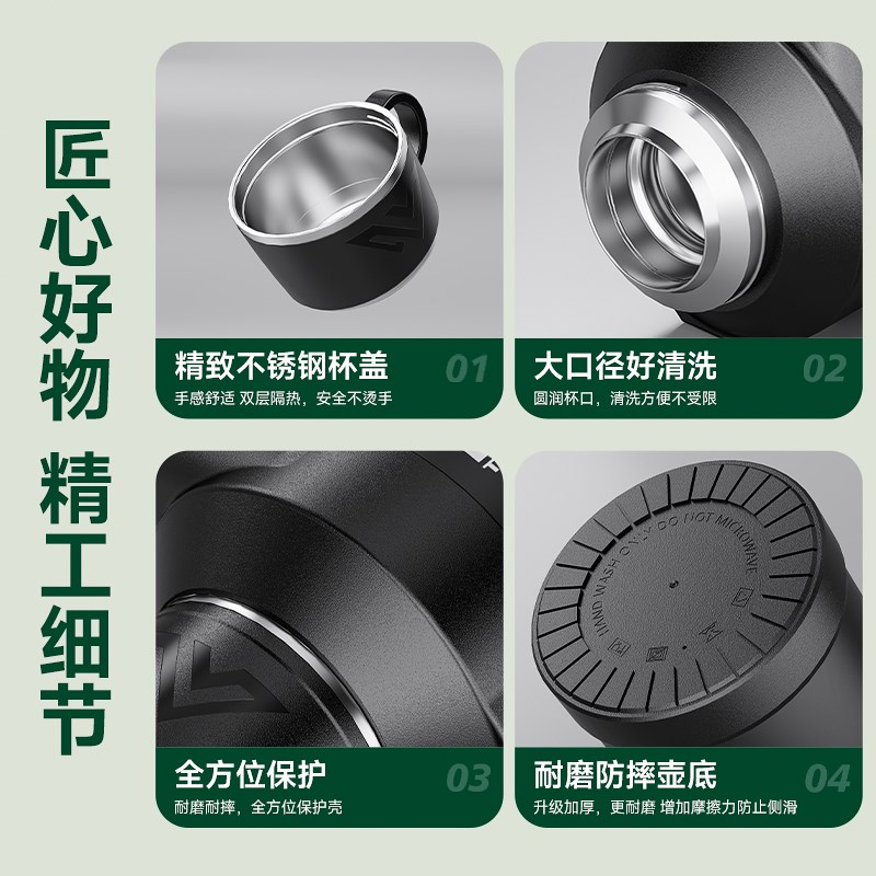 男户外保温d壶316不锈钢热水瓶家用泡茶水杯保温杯6升超大容量保