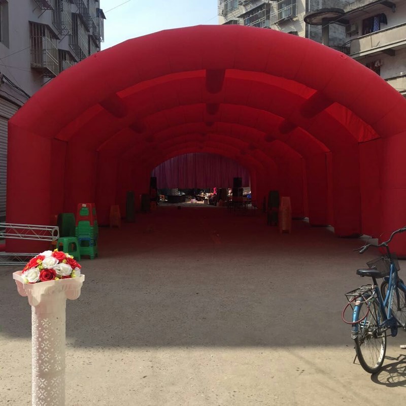 定做充气拱棚红h白喜事酒席婚庆开业广告舞台拱门房子喜棚帐篷气