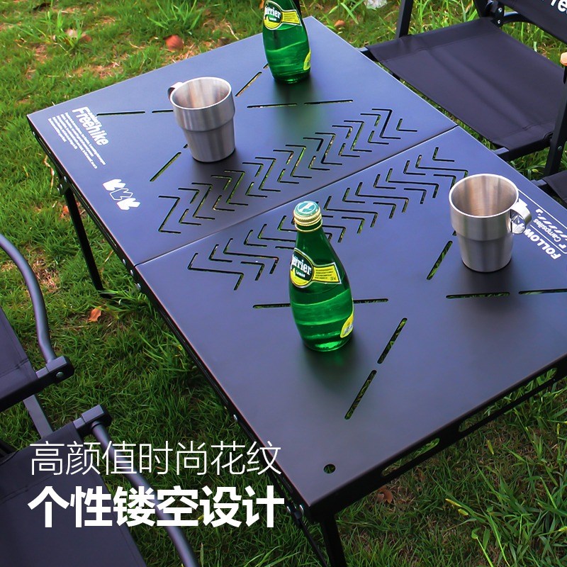 户外露营多功能战术桌轻量u化折叠桌子便携式沙滩野餐桌自驾游装