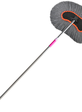 货车洗车拖把加粗加长伸缩式大型长杆刷车专用加厚V长柄刷子纯棉