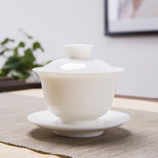 整套过滤公道杯家用办公室礼 羊脂白瓷功夫茶具茶壶盖碗u茶杯套装