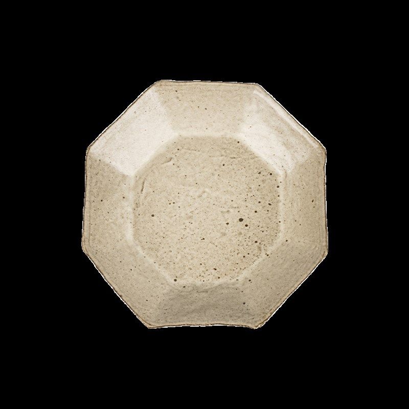 莳绘金缮粗陶手工日式p古朴八角盘菜盘深盘家用凉菜碟点心水果盘,餐饮具,盘,淘宝优惠券,粉丝福利购,淘宝优惠卷