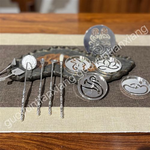 纯铜镀银a香篆灰压香拓印打篆香插灰压香篆香道套装工具用品