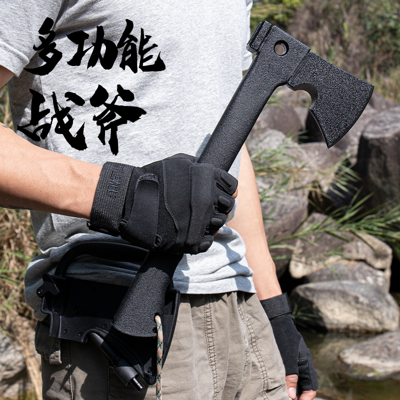 户外工兵斧多功能战术斧头户外开山斧野营野O外生存手斧子用品装