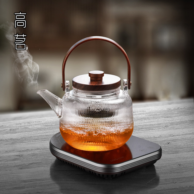 迷你小型煮茶器超薄电陶r炉茶炉茶具套装加热底座玻璃泡茶壶耐高