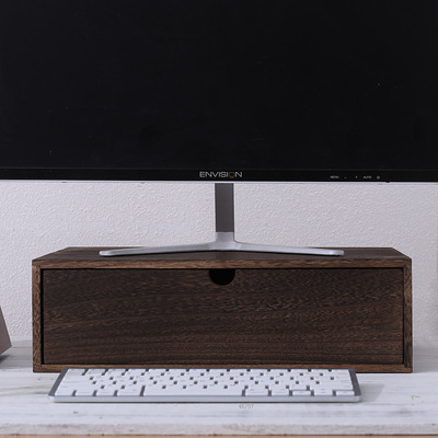 实木桌面收纳盒办公m抽屉文件袋显示器增高架A4纸首饰化妆品置物