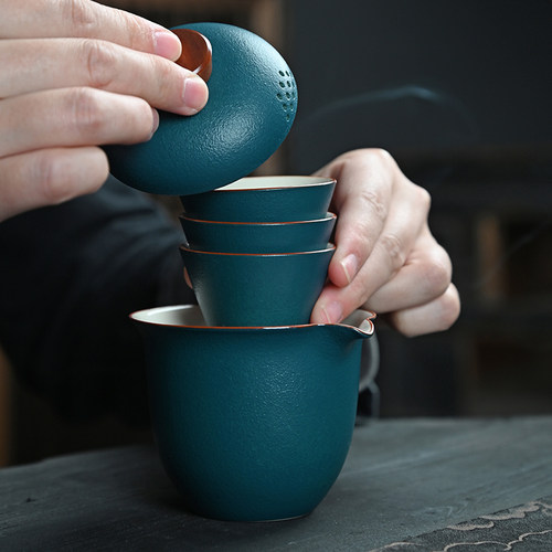 陶瓷旅行茶具套装户外随身泡茶便携包快客K杯一壶三杯功夫茶具茶