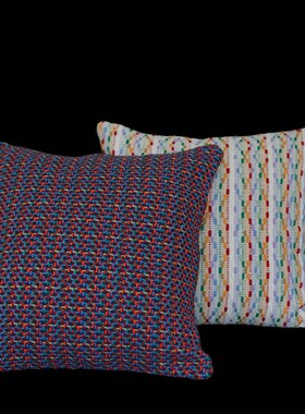 紫色编织绳艺客厅沙发抱枕z靠枕床头靠背腰靠方形可拆洗枕套