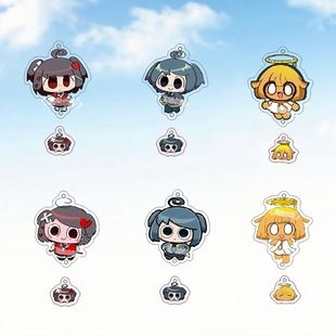 pepoyo同人钥匙扣二次元动漫红蓝夜步及吊酱可爱包包钥匙扣吊坠