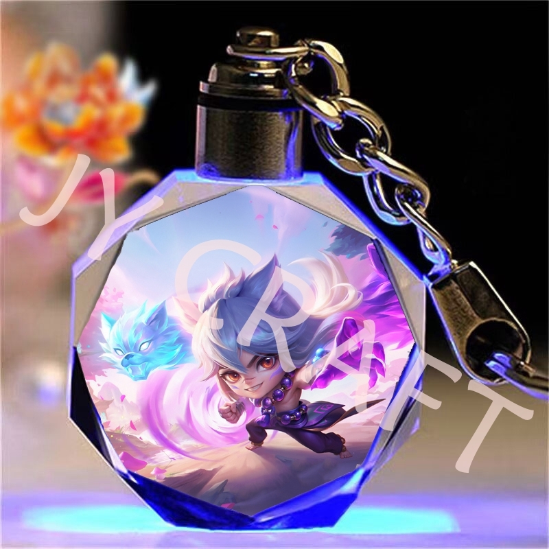 LOL金铲铲之战云顶之弈周边水晶钥匙扣书包挂件生日礼物小小格温