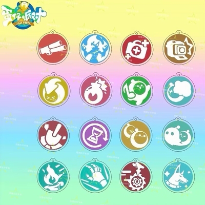 蛋仔派对钥匙扣逃出惊魂夜技能诽谤报道摄魂翻滚替身可爱书包挂饰