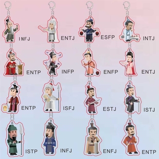 三国MBTI周边赵云孙仲谋十六人格亚克力书包钥匙扣挂件饰品小礼物