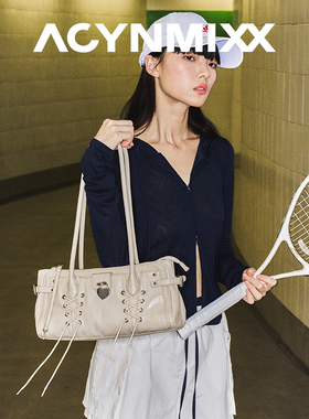 Acynmixx解绑蕾丝包2025新款法棍包女轻奢小众高级感单肩腋下包包
