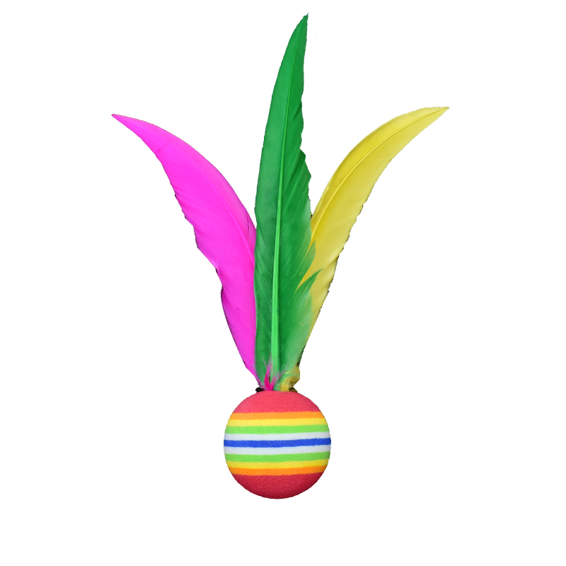 三毛球儿童娱乐毽子乒羽个装