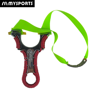 弹弓架扁皮免绑弹工传统皮筋瞄准大威力宽皮不锈钢钛合金子弹泥丸