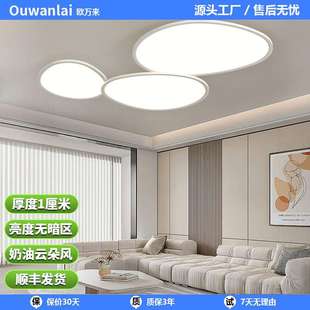 客厅灯大气家用全光谱护眼创意设计大厅卧室简约现代鹅卵石吸顶灯