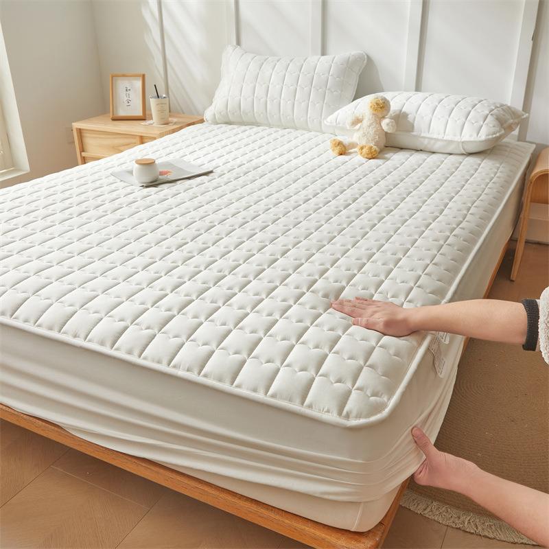 A类纯棉床笠套单件夹棉防滑防尘酒店款全棉席梦思床垫加厚保护罩