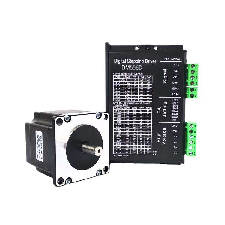 厂家直销57HS步进电机DM556D驱动器套装长56-112mm步进电机套装新