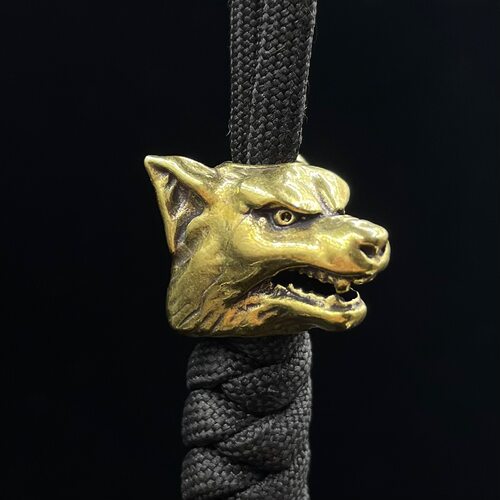 个性复古战狼头EDC刀坠户外伞绳