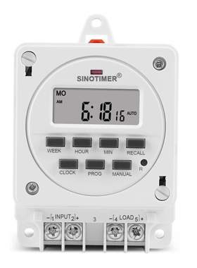 TM618E 智能定时器开关带安装底座时控定时开关 电源输出 16A