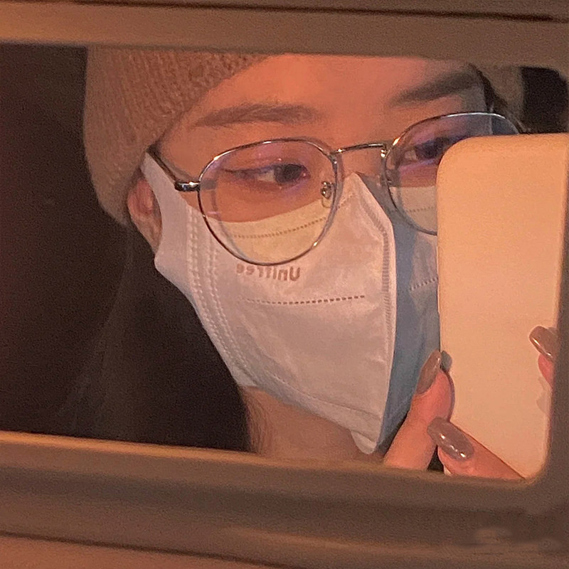 速发框复古银色度韩版潮近视带有风数平光镜素颜显脸小