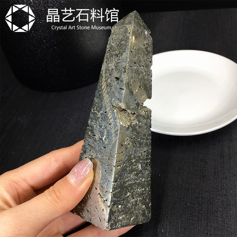 速发秘鲁黄铁矿原石水晶摆件金字塔球柱子灯塔柱非黄铜矿一物一图