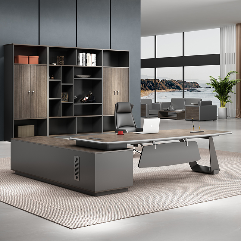 速发老板公公大椅组合总裁主管经理桌办办室家具桌班台简约老板桌