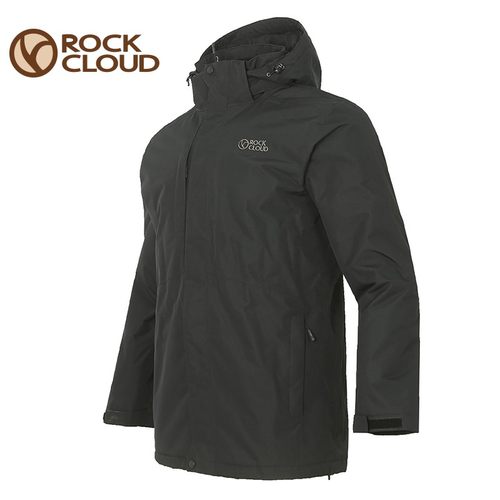 岩云RockCloud冬季新款棉服户外男士中长款保暖棉衣防风防泼外套