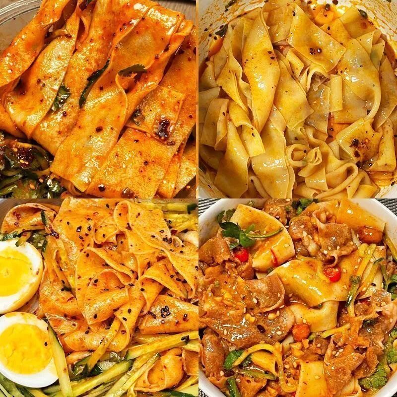 【抢完即止】红油面皮麻酱凉皮拌面懒人免煮速食整箱青汁