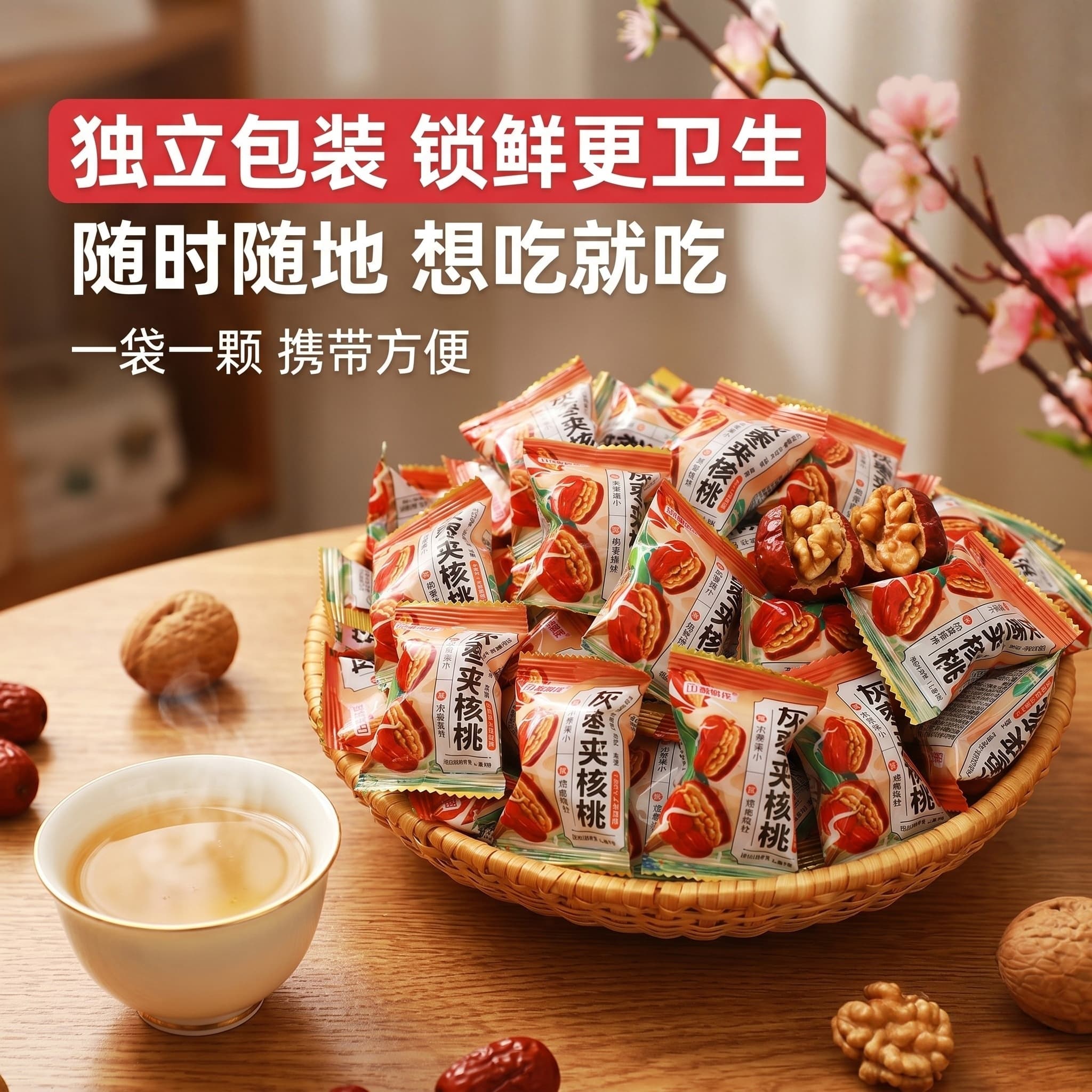 灰枣夹核桃仁独立包装