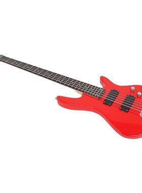 红色摇五弦电贝司枫木5弦电贝低P-05音吉斯他装专业演奏滚乐套器