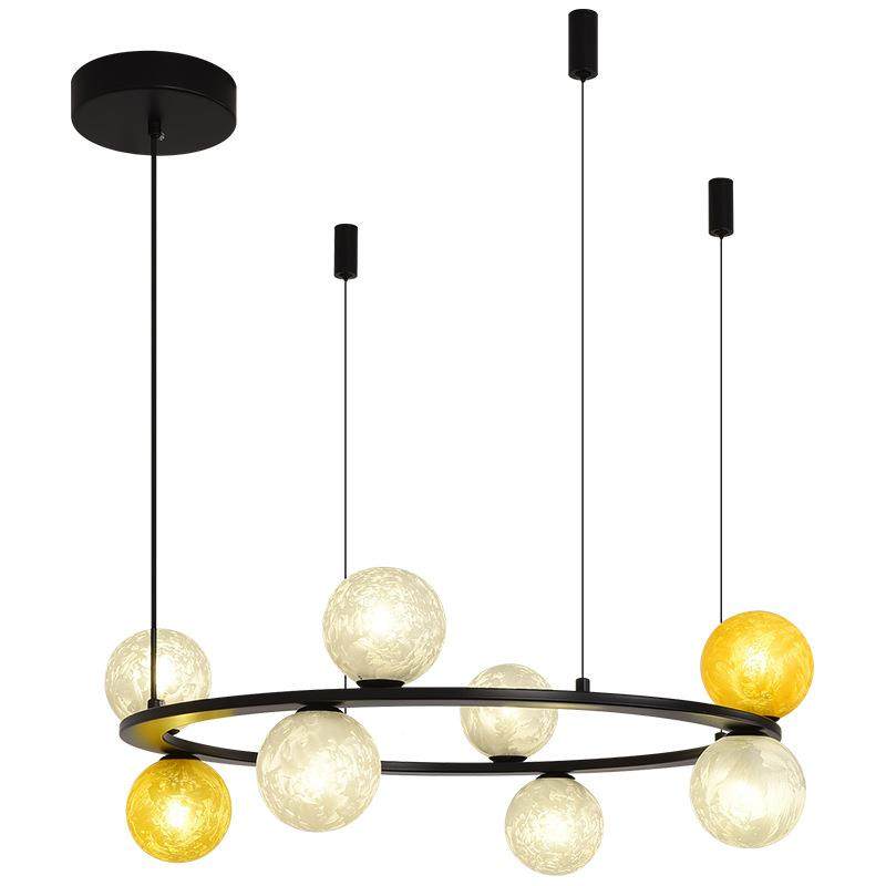 北欧意玻璃圆环形33童客厅灯卧室灯现代儿创房服装餐球厅样板间吊,家装灯饰光源,智能吊灯,淘宝优惠券,粉丝福利购,淘宝优惠卷