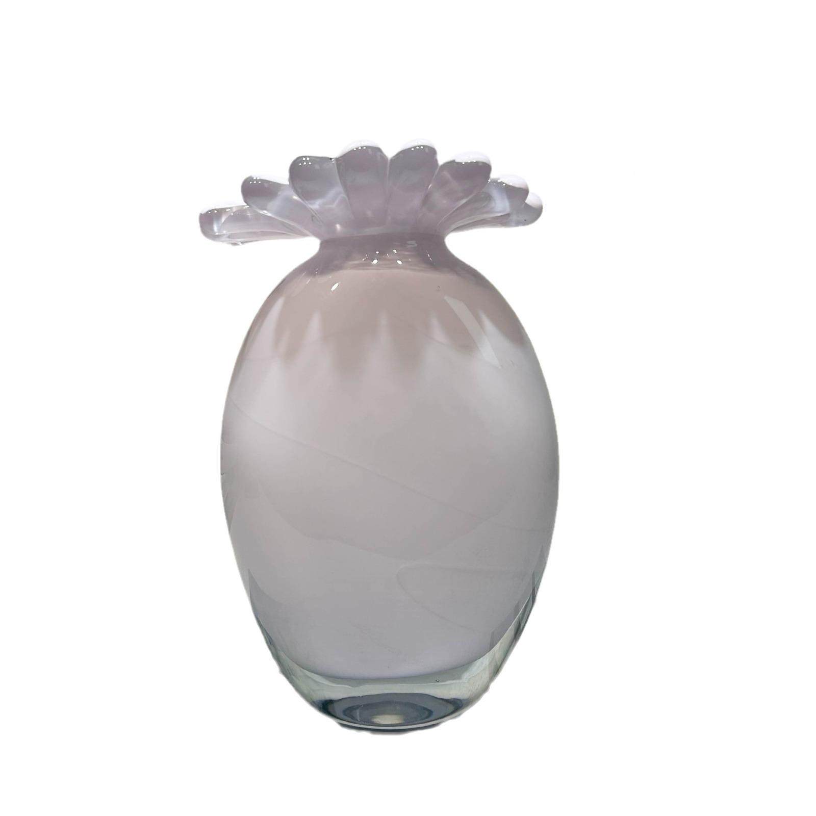 清新款奶白粉手工琉璃板花瓶小样板间客厅茶几样间389店酒高级感,家居饰品,花瓶,淘宝优惠券,粉丝福利购,淘宝优惠卷