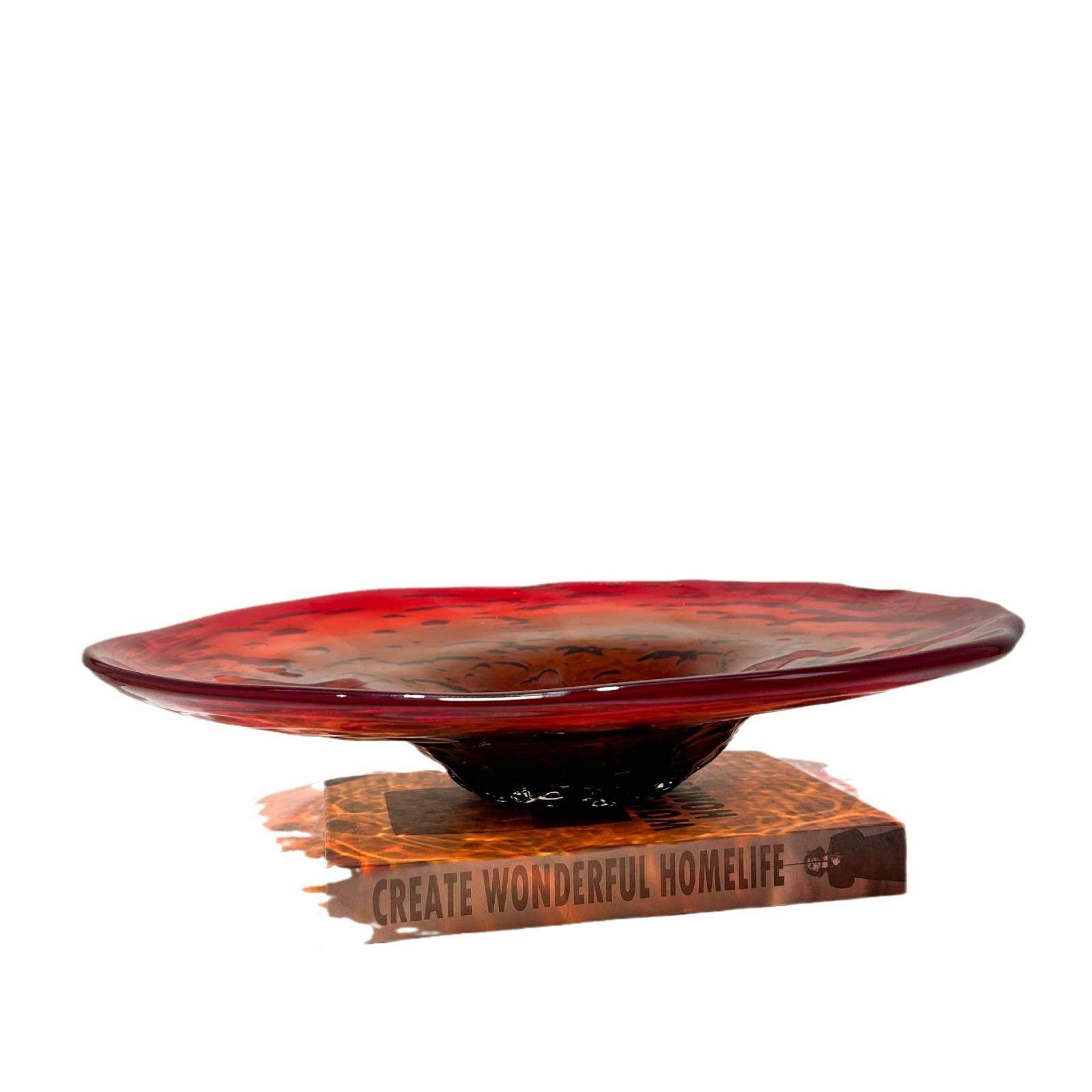 乔迁新摆居客首选工火红琉璃555水果盘厅茶几水果盘手样板间高级,家居饰品,花瓶,淘宝优惠券,粉丝福利购,淘宝优惠卷