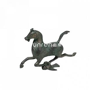 古风马踏飞燕青铜RKF器色家居装饰礼品古件工中艺书房仿酒柜装摆