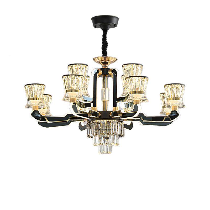 轻奢水晶吊灯客厅灯中灯具后现代05年新款大厅餐厅灯臂2发山光2灯,家装灯饰光源,智能吊灯,淘宝优惠券,粉丝福利购,淘宝优惠卷