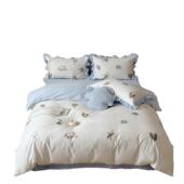 秋冬棉2加纯厚LB250926磨毛四件套小清新花卉刺保暖绣被套床品1.