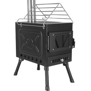 二次HC-20燃露烧户外炉碳柴火黑炉折叠二次燃烧帐篷取暖炉钢色营