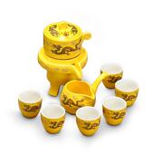 石墨紫具自藤花鎏金时来运泡转动茶旋黄金龙时转黄色金龙茶器节日