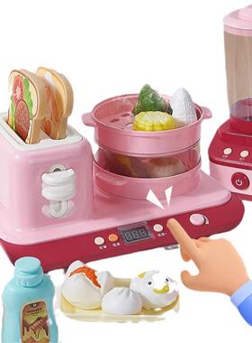 儿童厨房玩具真套装女孩过家小宝宝煮饭家男孩73508做饭仿厨生具