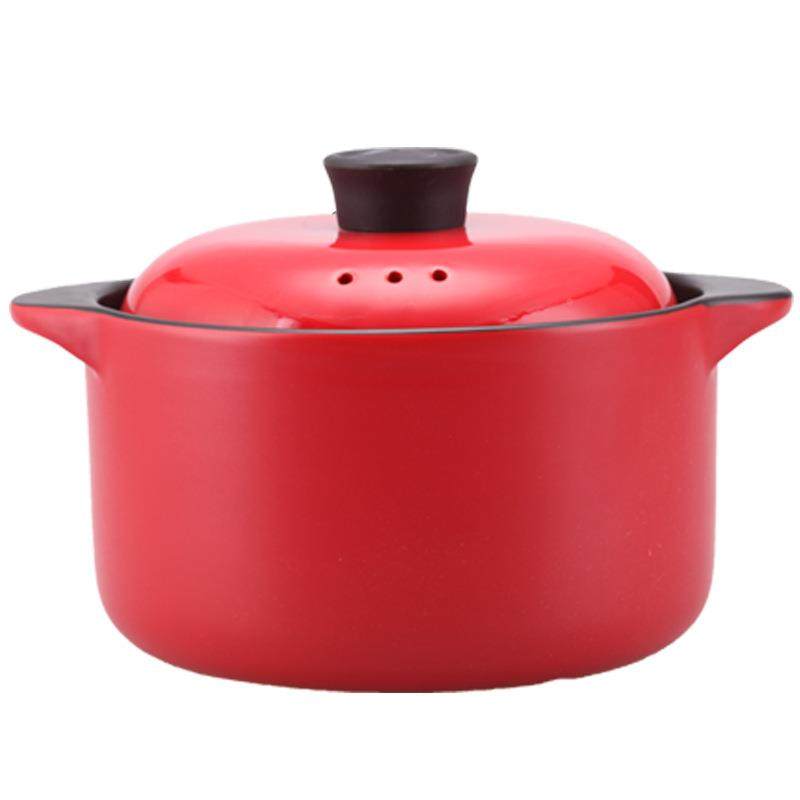 意创锅大容量砂锅煲汤煲粥陶瓷锅家耐高4升大号温燃气用明火双耳